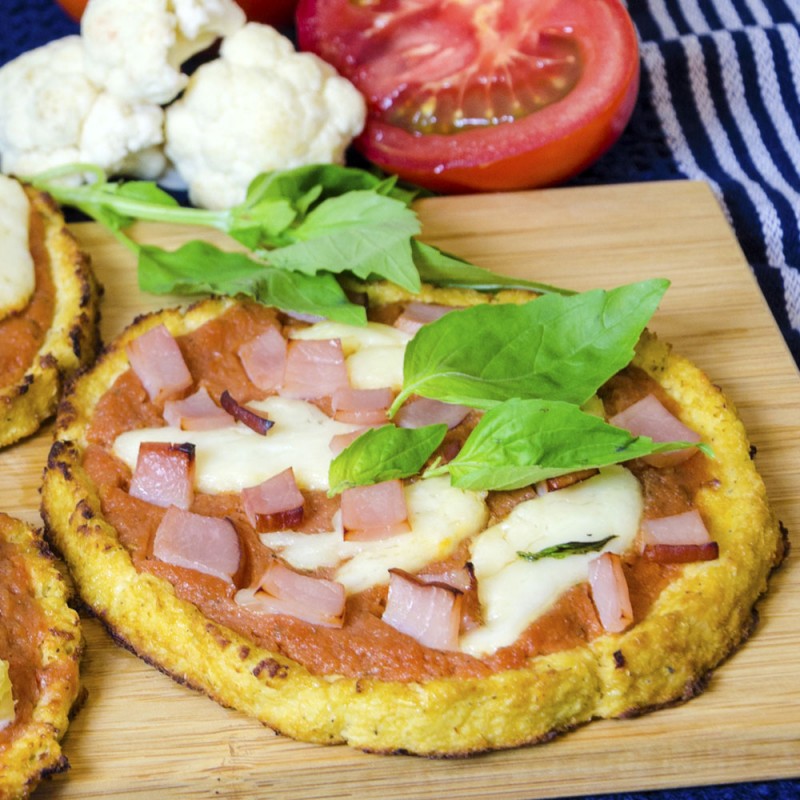 Receta de masa de pizza de coliflor para los niños