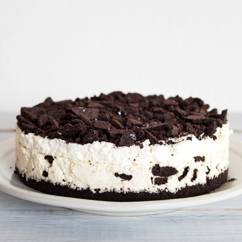 Tarta de galletas oreo con queso. Recetas de cumpleaños para niños