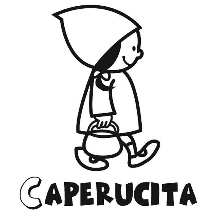 Dibujo para imprimir y pintar a Caperucita Roja
