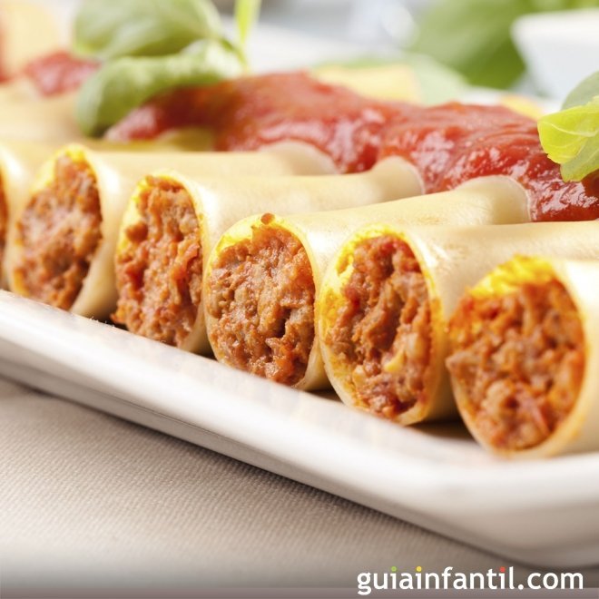 Canelones de carne picada de la abuela