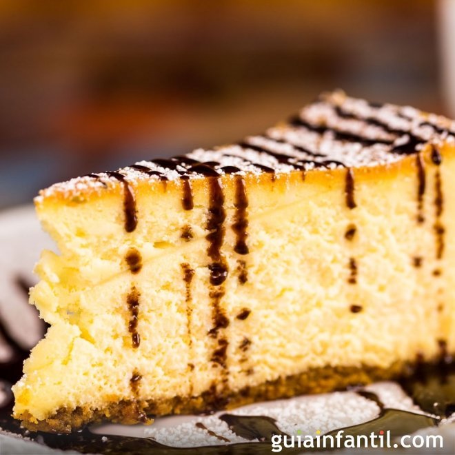 Tarta de queso con café. Postre para la familia