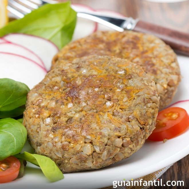 Hamburguesas de lentejas. Receta muy fácil de preparar para los niños
